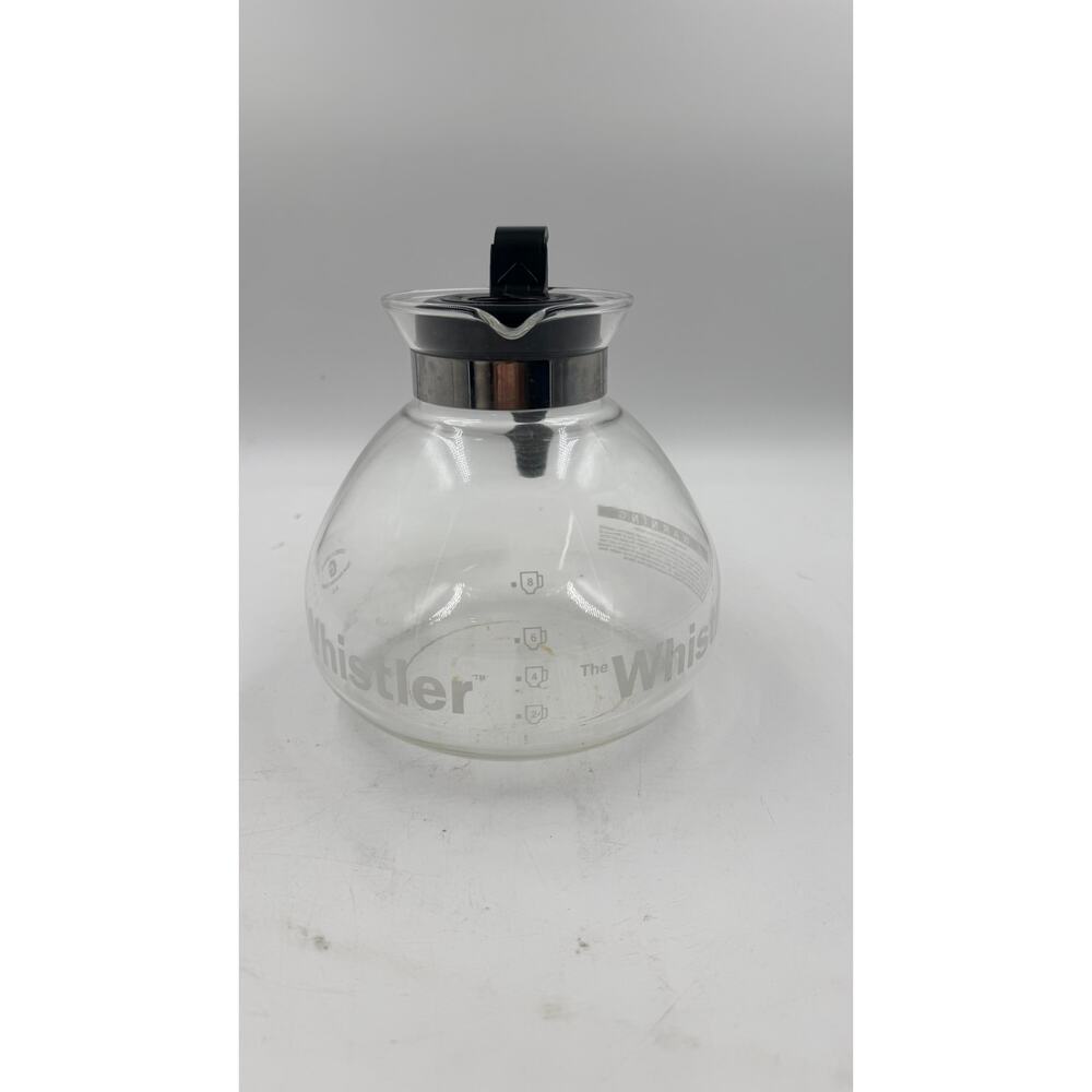 Vintage Gemco The Whistler Glass Kettle Coffee Tea Pot Carafe Vegetables 8 Cups - Picture 3 of 7